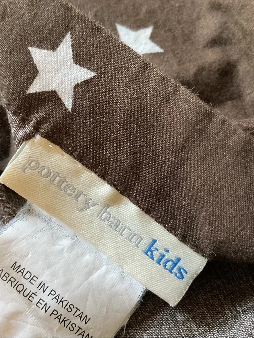 Pottery Barn Kids Organic Brown Star Standard Sham